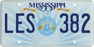 MS license plate LES382