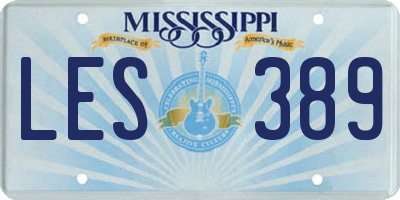 MS license plate LES389