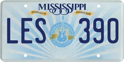 MS license plate LES390