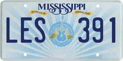 MS license plate LES391