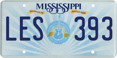 MS license plate LES393