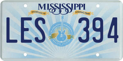 MS license plate LES394