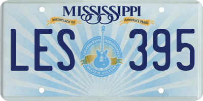 MS license plate LES395