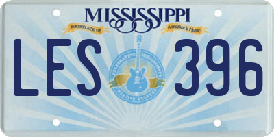 MS license plate LES396