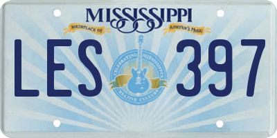 MS license plate LES397