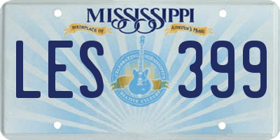 MS license plate LES399