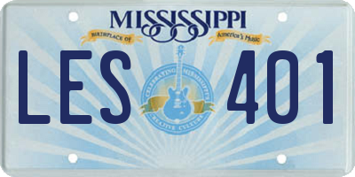 MS license plate LES401