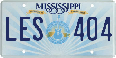 MS license plate LES404