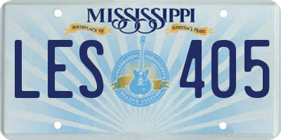 MS license plate LES405