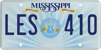 MS license plate LES410