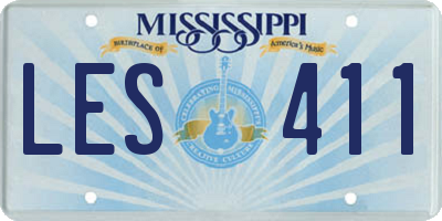 MS license plate LES411