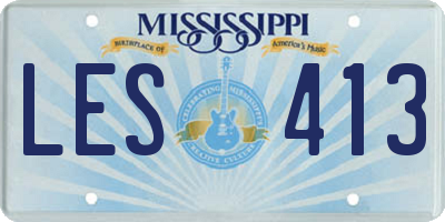 MS license plate LES413
