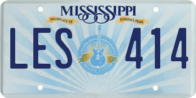 MS license plate LES414