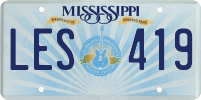 MS license plate LES419