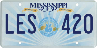 MS license plate LES420