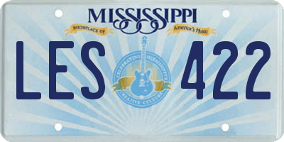 MS license plate LES422