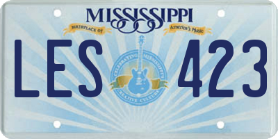 MS license plate LES423
