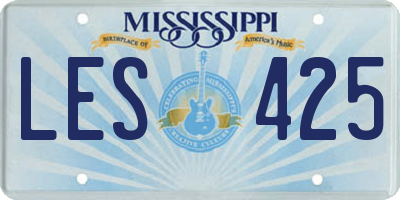 MS license plate LES425