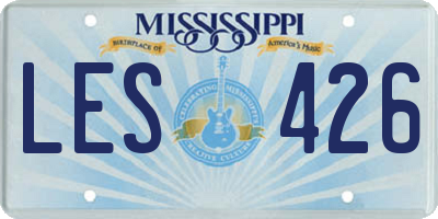 MS license plate LES426