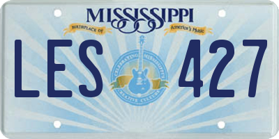 MS license plate LES427
