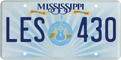 MS license plate LES430