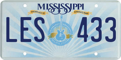 MS license plate LES433
