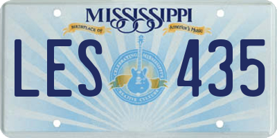 MS license plate LES435