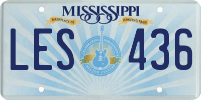 MS license plate LES436