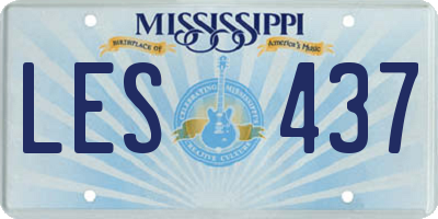 MS license plate LES437