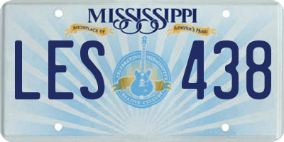 MS license plate LES438