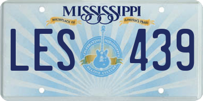 MS license plate LES439