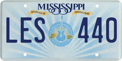 MS license plate LES440