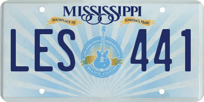 MS license plate LES441