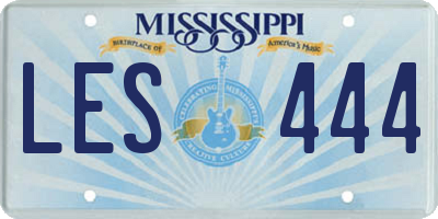 MS license plate LES444