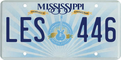 MS license plate LES446