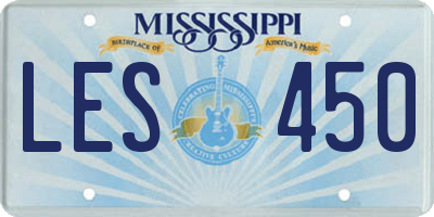 MS license plate LES450