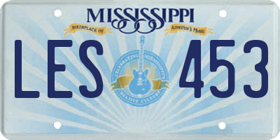 MS license plate LES453