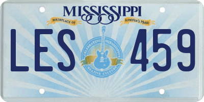 MS license plate LES459