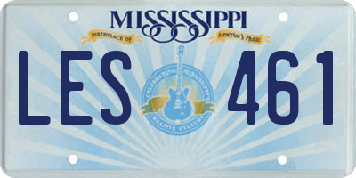 MS license plate LES461