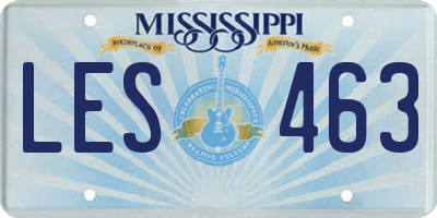 MS license plate LES463