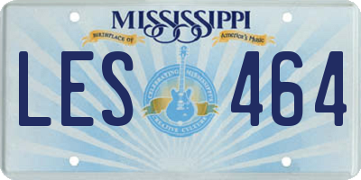 MS license plate LES464
