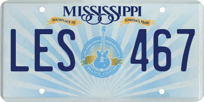 MS license plate LES467