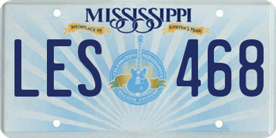 MS license plate LES468