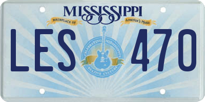 MS license plate LES470