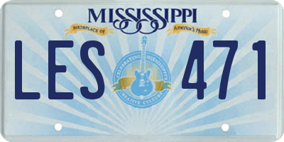 MS license plate LES471