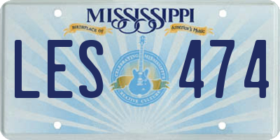MS license plate LES474
