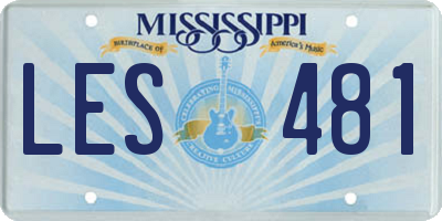 MS license plate LES481