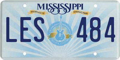 MS license plate LES484