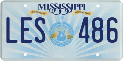 MS license plate LES486