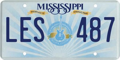 MS license plate LES487